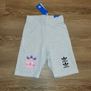 Adidas LOGO PLAY SHORTS TIGHTS Size XS Light Grey H22753 New